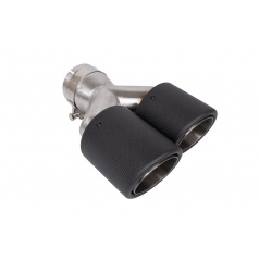 Koncovka tlumiče 114mmx2 vstup 63mm Carbon Mat Pravá
