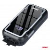 Startovací zařízení 3v1 booster powerbank svítilna LED 12V 12Ah 1600A AMIO-04678