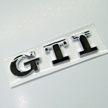 Znak GTI samolepící pro koncernové vozy VW  černý