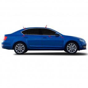 Nerez lišty bočních oken Omtec Škoda Octavia III 10 ks (ne pro kombi) Nerez lišty bočních oken Omtec Škoda Octavia III 10 ks (ne pro kombi)