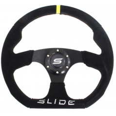 Sportovní volant SLIDE černý semišový 350 mm