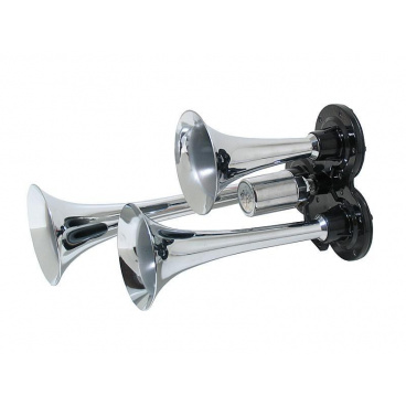 Fanfára - chrom 3 trubky 12V/ 24V Fanfára - chrom 3 trubky 12V/ 24V