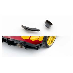 Splitter Volkswagen Golf GTI Clubsport Mk8 Facelift Tył Boczne Street Pro Black-Red + Gloss Flaps