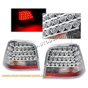 VOLKSWAGEN GOLF 99-04 EUROSTAR CHROME/CLEAR L.E.D. TAIL LIGHTS