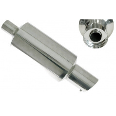 Sportovní výfuk TurboWorks 76/100 mm  dlouhá kulatá koncovka se silencerem 