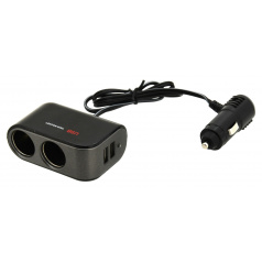 Rozdvojka - adaptér 12/24V + 2x USB 2100mA