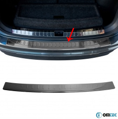 Nerez kryt zadního nárazníku Omtec VW Tiguan II 2016+ tmavý chrom