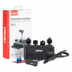 Rozdělovač rozbočovač zásuvky zapalovače PD30W QC3.0 12/24V max 216W 