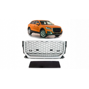 Gril Audi Q2 Stříbrný & Lesklá Černá