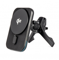 Držák na telefon do auta na mřížku a na palubní desku s rychlou bezdrátovou nabíječkou Qi2 15W 