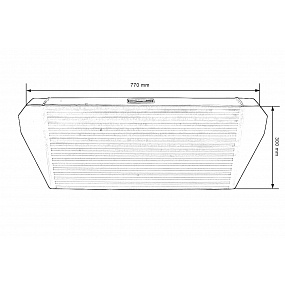 Intercooler TurboWorks 600x300x76 tylny Czarny