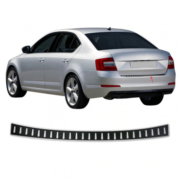 Nerez kryt zadního nárazníku v imitaci karbonu Omtec Škoda Octavia III 2013-19 sedan Nerez kryt zadního nárazníku v imitaci karbonu Omtec Škoda Octavia III 2013-19 sedan