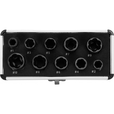 Sada vytahováků stržených šroubů 10ks Sada vytahováků stržených šroubů 10ks