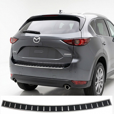 Nerez leštěný kryt horní hrany zadního nárazníku Mazda Cx-5 KF 2017-20, vč. Fcl. 2020-21 Nerez leštěný kryt horní hrany zadního nárazníku Mazda Cx-5 KF 2017-20, vč. Fcl. 2020-21