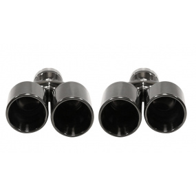 Koncovka Tlumiče 101mmx2 vstup 76mm Black Chrome Sada