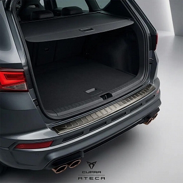 Nerez černý kryt horní hrany zadního nárazníku Seat, Cupra Ateca 2016+ Nerez černý kryt horní hrany zadního nárazníku Seat, Cupra Ateca 2016+