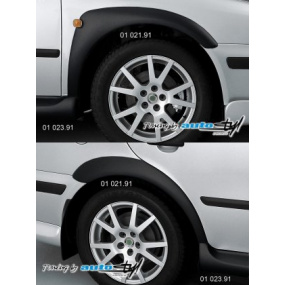 Škoda Octavia Nástavky blatníků široké - černý desén* 