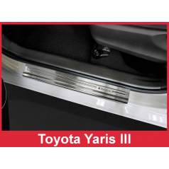 Nerez ochranné lišty prahu dveří 4ks Toyota Yaris 3 2014-16