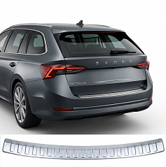Nerez broušený kryt horní hrany zadního nárazníku Škoda Octavia IV 2020+ kombi