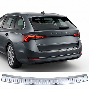 Nerez broušený kryt horní hrany zadního nárazníku Škoda Octavia IV 2020+ kombi