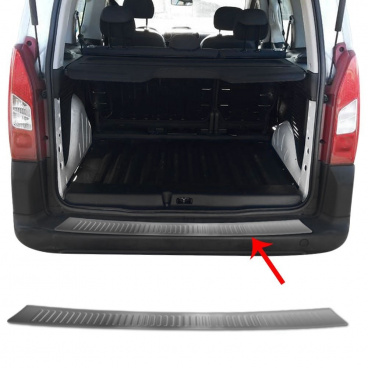 Nerez chrom ochranný panel zadního nárazníku P. Partner II,, C. Berlingo  2008-18