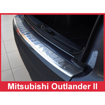 Nerez kryt- ochrana prahu zadního nárazníku Mitsubishi Outlander II 2006-12