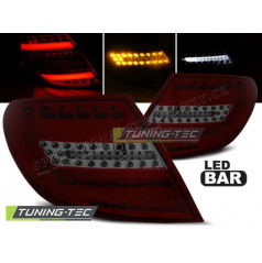 Mercedes C-klasa W204 sedan 2007-10 zadní lampy red smoke LED BAR