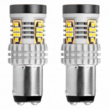 LED žárovky CANBUS 3020 24SMD 1157 BAY15D P21/5W Bílá 12V 24V 