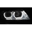 BMW E90/E91 03.2005-08.2008 přední čirá světla 3D U-Type chrome HID