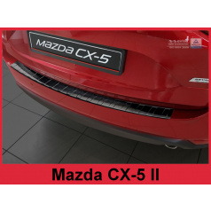 Nerez kryt-černá ochrana prahu zadního nárazníku Mazda CX-5 II 2017