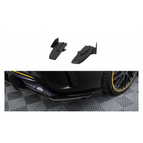 Splitter Mercedes-Benz CLA 45 C117 Facelift Tył Boczne Street Pro Black + Gloss Flaps Splitter Mercedes-Benz CLA 45 C117 Facelift Tył Boczne Street Pro Black + Gloss Flaps