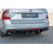 Vložka zadního nárazníku ver.2 pro Škoda Octavia RS Mk3, Maxton Design (černý lesklý plast ABS) pro dieselové motory