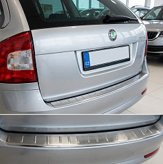 Nerez ochranný kryt zadního nárazníku Omtec matný II  Škoda Octavia II Facelift Combi 2004-13