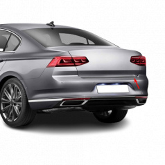 Nerez leštěná hrana zadního kufru Omtec VW Passat 2019+ sedan