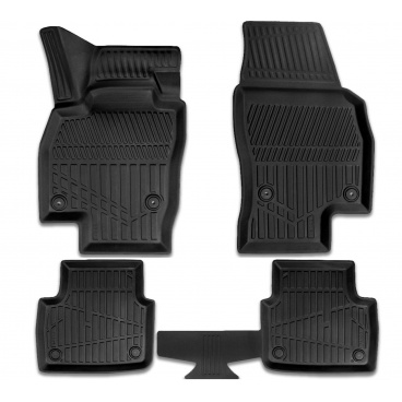 Gumový set 3D přesných autokoberců Škoda Scala včetně krytu zadní střední části