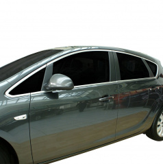 Nerez lišty kolem oken Omtec Opel Astra J 2010-15 htb (ne kombi) 12 ks