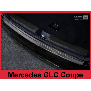 Nerez kryt-černá ochrana prahu zadního nárazníku Mercedes GLC Coupe 2016-17