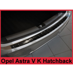 Nerez kryt- černá ochrana prahu zadního nárazníku Opel Astra V K Htb. 2015-16