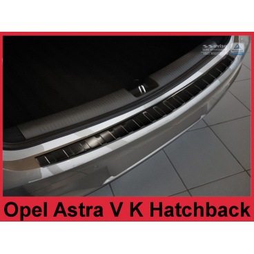 Nerez kryt- černá ochrana prahu zadního nárazníku Opel Astra V K Htb. 2015-16
