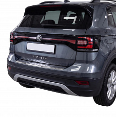 Nerez leštěný kryt horní hrany zadního nárazníku VW T-CROSS 2019-23
