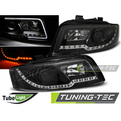 Audi A4 10.2000-10.2004 přední čirá světla Led Tube Lights black