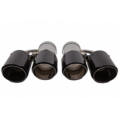 Koncovka tlumiče 89mmx2 vstup 70mm Carbon Gloss Sada