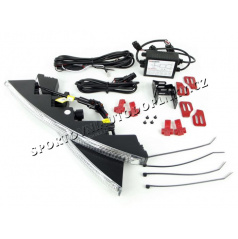 Světla pro denní svícení šikmé 2x5W velkých led, šířka/výška 301X19 mm