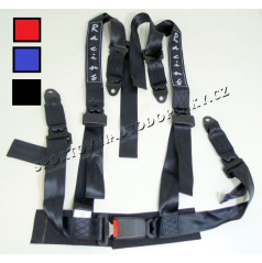 4-BODOVÉ BEZPEČNOSTNÍ PÁSY 3 BARVY  EU HOMOLOGACE