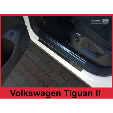 Carbon Fiber ochranné lišty prahu dveří 4ks Volkswagen Tiguan 2 2015+