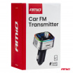 FM vysílač do auta 2×USB-A 1×USB-C microSD 12V 24V AMIO-04652