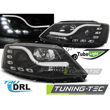 VW Jetta VI 1.2011- přední čirá světla Tube Light TRU DRL black VW Jetta VI 1.2011- přední čirá světla Tube Light TRU DRL black