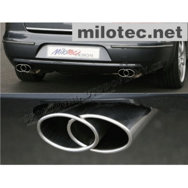 Dvoustranný koncový tlumič výfuku " Free Flow" 2x75x160mm, Škoda Superb II. Dvoustranný koncový tlumič výfuku " Free Flow" 2x75x160mm, Škoda Superb II.