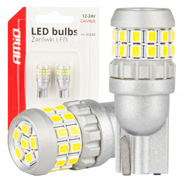 LED žárovky CANBUS T10 W5W 30SMD 2016 Bílá 12V 24V