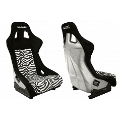Sportovní skořepina SLIDE KS2 Premium Černé & Zebra Velur Stříbrný Třpyt